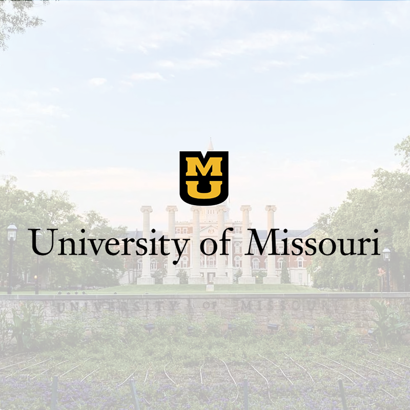 University of Missouri logo overlaid on an image showing the Columns and Jesse Hall, representing a campus where scholarships and opportunities for careers flourish.