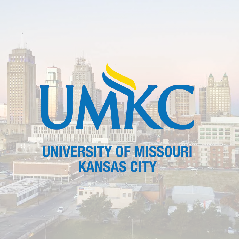 Logo of the University of Missouri-Kansas City (UMKC) overlaid on a cityscape background showing several buildings, symbolizing the gateway to diverse jobs and careers.
