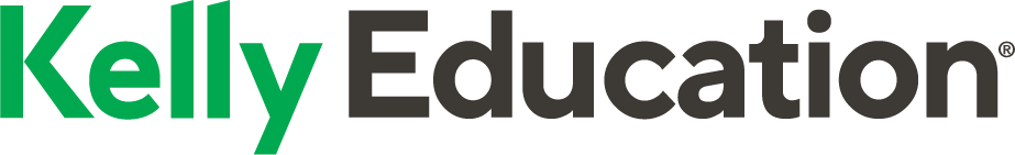 Kelly Education logo with the word "Kelly" in green and "Education" in black, displayed on a light gray background.
