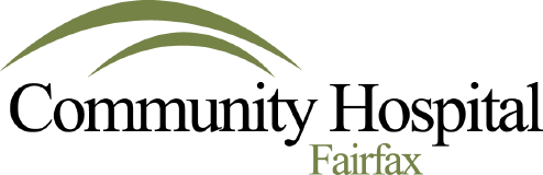 Community Hospital Fairfax logo with two green curved lines above the name, reflecting recent growth inspired by Patterson Family Foundation Grant Updates.